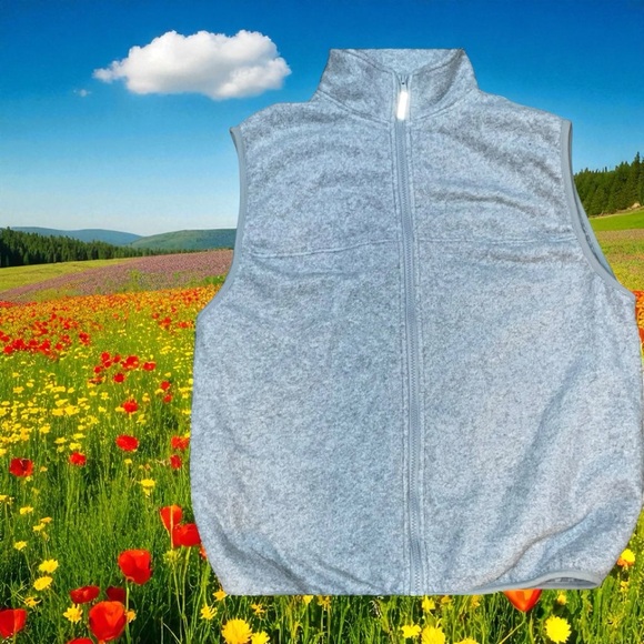 LL Bean Other - LL Bean Vest Kids Unisex Sz XL 18-20 Full Zip Sleeveless Pockets Fleece Gray